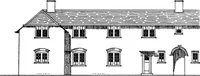 An illustration from Type plans and elevations of houses designed by the Ministry of Health in connection with state-aided housing schemes (1920)