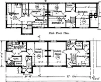 An illustration from Type plans and elevations of houses designed by the Ministry of Health in connection with state-aided housing schemes (1920)