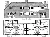 An illustration from Type plans and elevations of houses designed by the Ministry of Health in connection with state-aided housing schemes (1920)