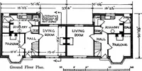 An illustration from Type plans and elevations of houses designed by the Ministry of Health in connection with state-aided housing schemes (1920)