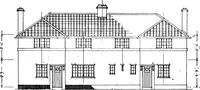 An illustration from Type plans and elevations of houses designed by the Ministry of Health in connection with state-aided housing schemes (1920)