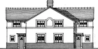 An illustration from Type plans and elevations of houses designed by the Ministry of Health in connection with state-aided housing schemes (1920)