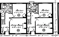 An illustration from Type plans and elevations of houses designed by the Ministry of Health in connection with state-aided housing schemes (1920)