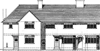 An illustration from Type plans and elevations of houses designed by the Ministry of Health in connection with state-aided housing schemes (1920)