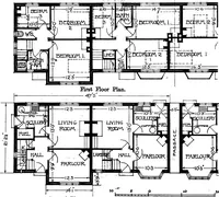 An illustration from Type plans and elevations of houses designed by the Ministry of Health in connection with state-aided housing schemes (1920)