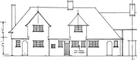 An illustration from Type plans and elevations of houses designed by the Ministry of Health in connection with state-aided housing schemes (1920)