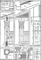 An illustration from Radford's portfolio of details of building construction; a remarkable and unique collection of full-page plates, accurately drawn and reproduced to exact scale. Complete details for every style of interior trim, including special built-in features (1911)