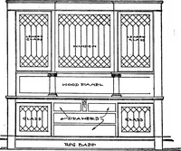 Picture 252 of 434 from Radford's portfolio of details of building construction; a remarkable and unique collection of full-page plates, accurately drawn and reproduced to exact scale. Complete details for every style of interior trim, including special built-in features (1911), leaf 121