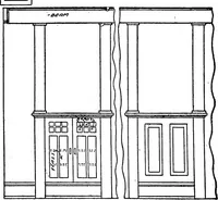 An illustration from Radford's portfolio of details of building construction; a remarkable and unique collection of full-page plates, accurately drawn and reproduced to exact scale. Complete details for every style of interior trim, including special built-in features (1911)