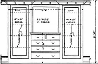 An illustration from Radford's portfolio of details of building construction; a remarkable and unique collection of full-page plates, accurately drawn and reproduced to exact scale. Complete details for every style of interior trim, including special built-in features (1911)