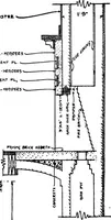An illustration from Radford's portfolio of details of building construction; a remarkable and unique collection of full-page plates, accurately drawn and reproduced to exact scale. Complete details for every style of interior trim, including special built-in features (1911)