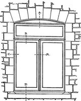 An illustration from Radford's portfolio of details of building construction; a remarkable and unique collection of full-page plates, accurately drawn and reproduced to exact scale. Complete details for every style of interior trim, including special built-in features (1911)