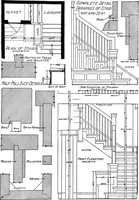 Picture 10 of 434 from Radford's portfolio of details of building construction; a remarkable and unique collection of full-page plates, accurately drawn and reproduced to exact scale. Complete details for every style of interior trim, including special built-in features (1911), leaf 15