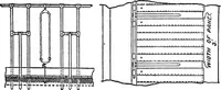 An illustration from Radford's portfolio of details of building construction; a remarkable and unique collection of full-page plates, accurately drawn and reproduced to exact scale. Complete details for every style of interior trim, including special built-in features (1911)