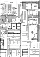 An illustration from Radford's portfolio of details of building construction; a remarkable and unique collection of full-page plates, accurately drawn and reproduced to exact scale. Complete details for every style of interior trim, including special built-in features (1911)