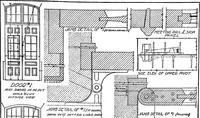 An illustration from Radford's portfolio of details of building construction; a remarkable and unique collection of full-page plates, accurately drawn and reproduced to exact scale. Complete details for every style of interior trim, including special built-in features (1911)
