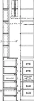 An illustration from Radford's portfolio of details of building construction; a remarkable and unique collection of full-page plates, accurately drawn and reproduced to exact scale. Complete details for every style of interior trim, including special built-in features (1911)