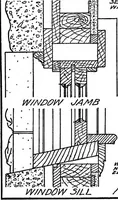 An illustration from Radford's portfolio of details of building construction; a remarkable and unique collection of full-page plates, accurately drawn and reproduced to exact scale. Complete details for every style of interior trim, including special built-in features (1911)