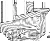 An illustration from Radford's portfolio of details of building construction; a remarkable and unique collection of full-page plates, accurately drawn and reproduced to exact scale. Complete details for every style of interior trim, including special built-in features (1911)