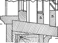 An illustration from Radford's portfolio of details of building construction; a remarkable and unique collection of full-page plates, accurately drawn and reproduced to exact scale. Complete details for every style of interior trim, including special built-in features (1911)
