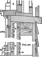 An illustration from Radford's portfolio of details of building construction; a remarkable and unique collection of full-page plates, accurately drawn and reproduced to exact scale. Complete details for every style of interior trim, including special built-in features (1911)