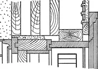 An illustration from Radford's portfolio of details of building construction; a remarkable and unique collection of full-page plates, accurately drawn and reproduced to exact scale. Complete details for every style of interior trim, including special built-in features (1911)