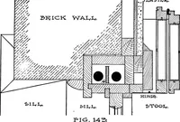 An illustration from Radford's portfolio of details of building construction; a remarkable and unique collection of full-page plates, accurately drawn and reproduced to exact scale. Complete details for every style of interior trim, including special built-in features (1911)