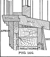An illustration from Radford's portfolio of details of building construction; a remarkable and unique collection of full-page plates, accurately drawn and reproduced to exact scale. Complete details for every style of interior trim, including special built-in features (1911)