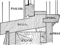 An illustration from Radford's portfolio of details of building construction; a remarkable and unique collection of full-page plates, accurately drawn and reproduced to exact scale. Complete details for every style of interior trim, including special built-in features (1911)