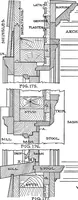 An illustration from Radford's portfolio of details of building construction; a remarkable and unique collection of full-page plates, accurately drawn and reproduced to exact scale. Complete details for every style of interior trim, including special built-in features (1911)