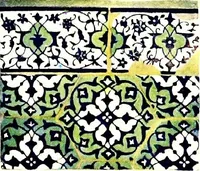 An illustration from Leadless decorative tiles, faience, and mosaic, comprising notes and excerpts on the history, materials, manufacture & use of ornamental flooring tiles, ceramic mosaic, and decorative tiles and faience (1904)
