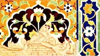 An illustration from Leadless decorative tiles, faience, and mosaic, comprising notes and excerpts on the history, materials, manufacture & use of ornamental flooring tiles, ceramic mosaic, and decorative tiles and faience (1904)