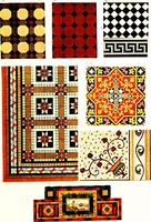 An illustration from Leadless decorative tiles, faience, and mosaic, comprising notes and excerpts on the history, materials, manufacture & use of ornamental flooring tiles, ceramic mosaic, and decorative tiles and faience (1904)