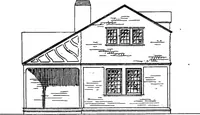 An illustration from American cottages; consisting of fouty-four large quarto plates, containing original designs of medium and low cost cottages, seaside and country houses. Also, a club house, pavilion .. (1883)