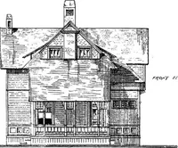 Picture 17 of 108 from American cottages; consisting of fouty-four large quarto plates, containing original designs of medium and low cost cottages, seaside and country houses. Also, a club house, pavilion .. (1883), leaf 20