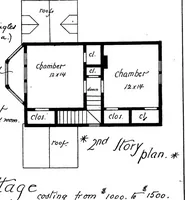 Picture 21 of 108 from American cottages; consisting of fouty-four large quarto plates, containing original designs of medium and low cost cottages, seaside and country houses. Also, a club house, pavilion .. (1883), leaf 22