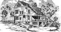 Picture 36 of 108 from American cottages; consisting of fouty-four large quarto plates, containing original designs of medium and low cost cottages, seaside and country houses. Also, a club house, pavilion .. (1883), leaf 32