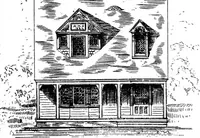 An illustration from American cottages; consisting of fouty-four large quarto plates, containing original designs of medium and low cost cottages, seaside and country houses. Also, a club house, pavilion .. (1883)