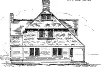 An illustration from American cottages; consisting of fouty-four large quarto plates, containing original designs of medium and low cost cottages, seaside and country houses. Also, a club house, pavilion .. (1883)