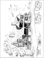 An illustration from American cottages; consisting of fouty-four large quarto plates, containing original designs of medium and low cost cottages, seaside and country houses. Also, a club house, pavilion .. (1883)
