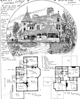 Picture 51 of 108 from American cottages; consisting of fouty-four large quarto plates, containing original designs of medium and low cost cottages, seaside and country houses. Also, a club house, pavilion .. (1883), leaf 48