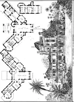 Picture 67 of 108 from American cottages; consisting of fouty-four large quarto plates, containing original designs of medium and low cost cottages, seaside and country houses. Also, a club house, pavilion .. (1883), leaf 66