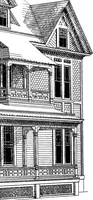 An illustration from American cottages; consisting of fouty-four large quarto plates, containing original designs of medium and low cost cottages, seaside and country houses. Also, a club house, pavilion .. (1883)