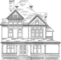 Picture 72 of 108 from American cottages; consisting of fouty-four large quarto plates, containing original designs of medium and low cost cottages, seaside and country houses. Also, a club house, pavilion .. (1883), leaf 70