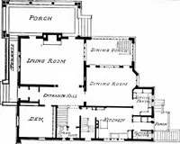 An illustration from Inexpensive homes of individuality; being a collection of photographs and floor plans illustrating certain of America's best country and suburban homes of moderate size (1915)