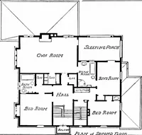An illustration from Inexpensive homes of individuality; being a collection of photographs and floor plans illustrating certain of America's best country and suburban homes of moderate size (1915)