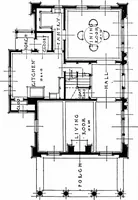 An illustration from Inexpensive homes of individuality; being a collection of photographs and floor plans illustrating certain of America's best country and suburban homes of moderate size (1915)