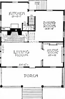 An illustration from Inexpensive homes of individuality; being a collection of photographs and floor plans illustrating certain of America's best country and suburban homes of moderate size (1915)