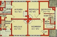 An illustration from The modern home; a book of British domestic architectvre for moderate incomes; a companion volvme to "The British home of to-day"; (1906)