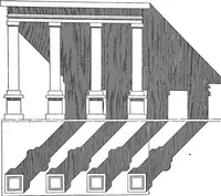 An illustration from Shades and shadows, with applications to architectural details, and exercises in drawing them with the brush and pen .. (1912)